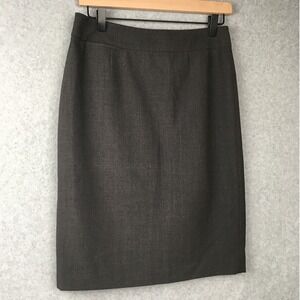 Calvin Klein Charcoal Gray Pencil Skirt Career Business Size 4